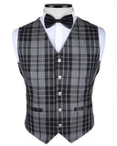 Grey Watch Tartan Vest Front