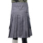 Grey Working Kilt with Round Pocket Back