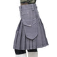 Grey Working Kilt with Round Pocket Left