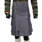 Grey Working Kilt with Round Pocket
