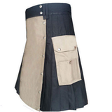 Grey And Khaki Modern Kilt