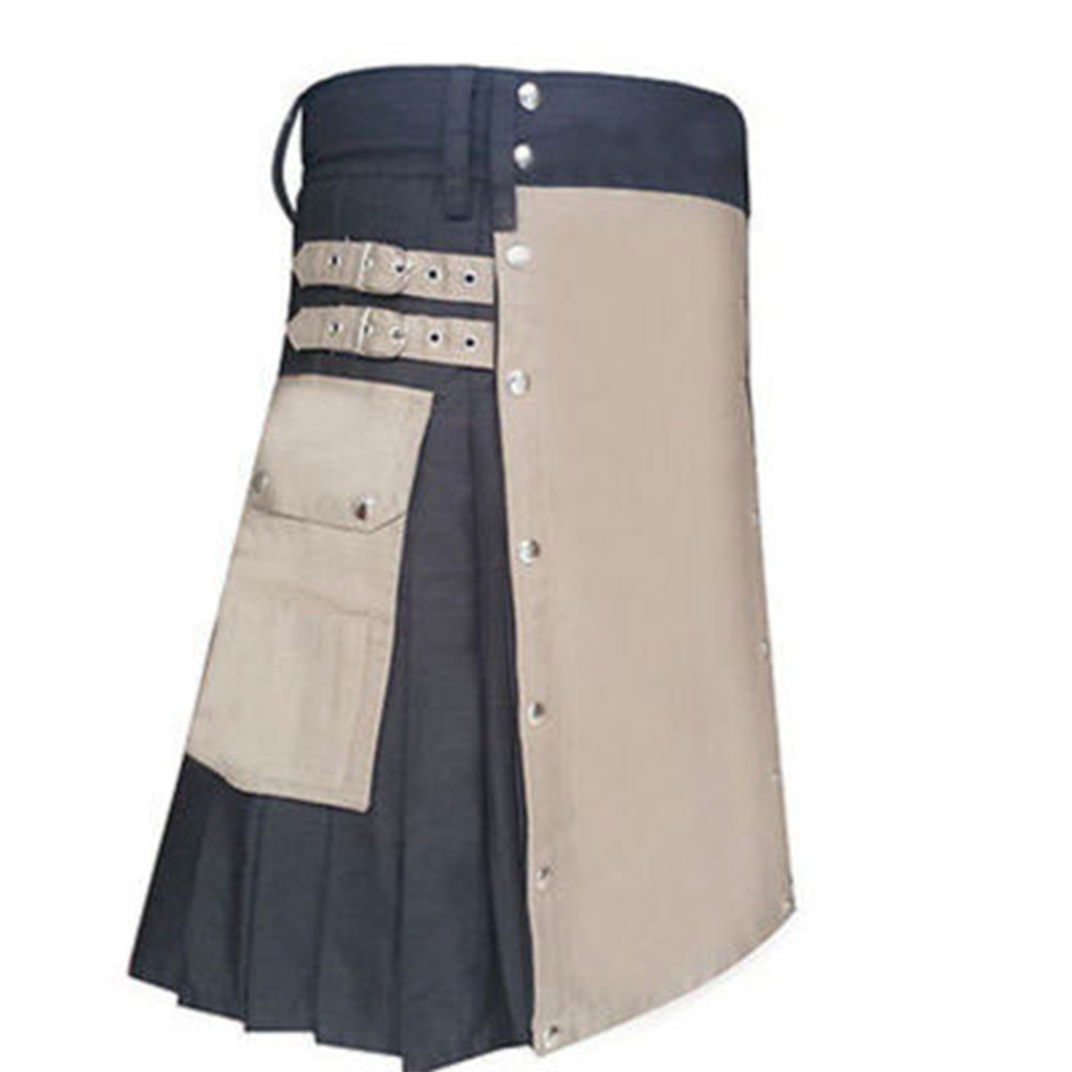Grey And Khaki Modern Kilt