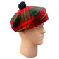 Ulster Red Irish Tartan Tammy Hat - Tam O Shanter Hat