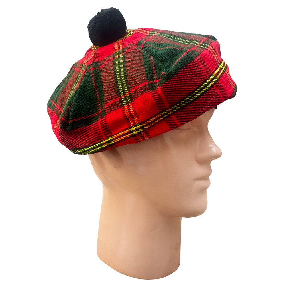 Ulster Red Irish Tartan Tammy Hat - Tam O Shanter Hat