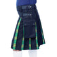 Hybrid Kilt Black and Irish Green Left