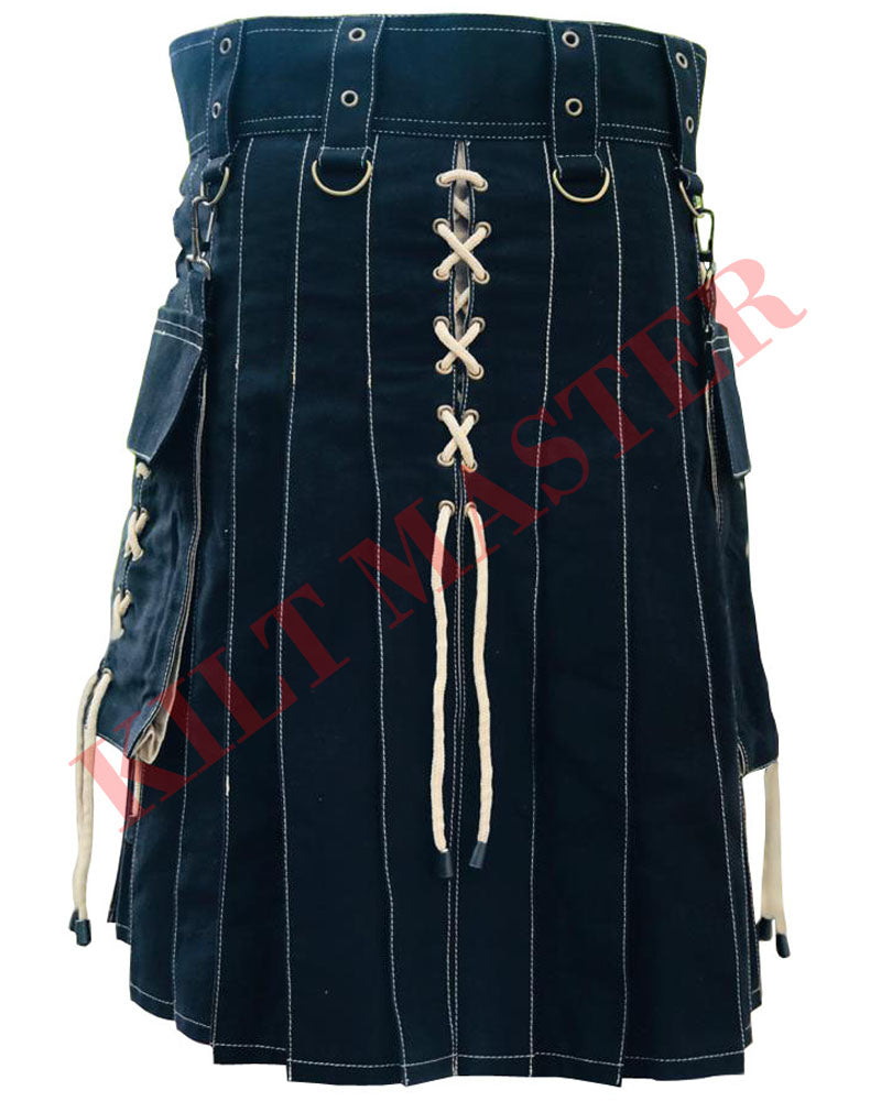 Hybrid Kilt Black And Khaki