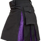 Black and Purple Hybrid Kilt