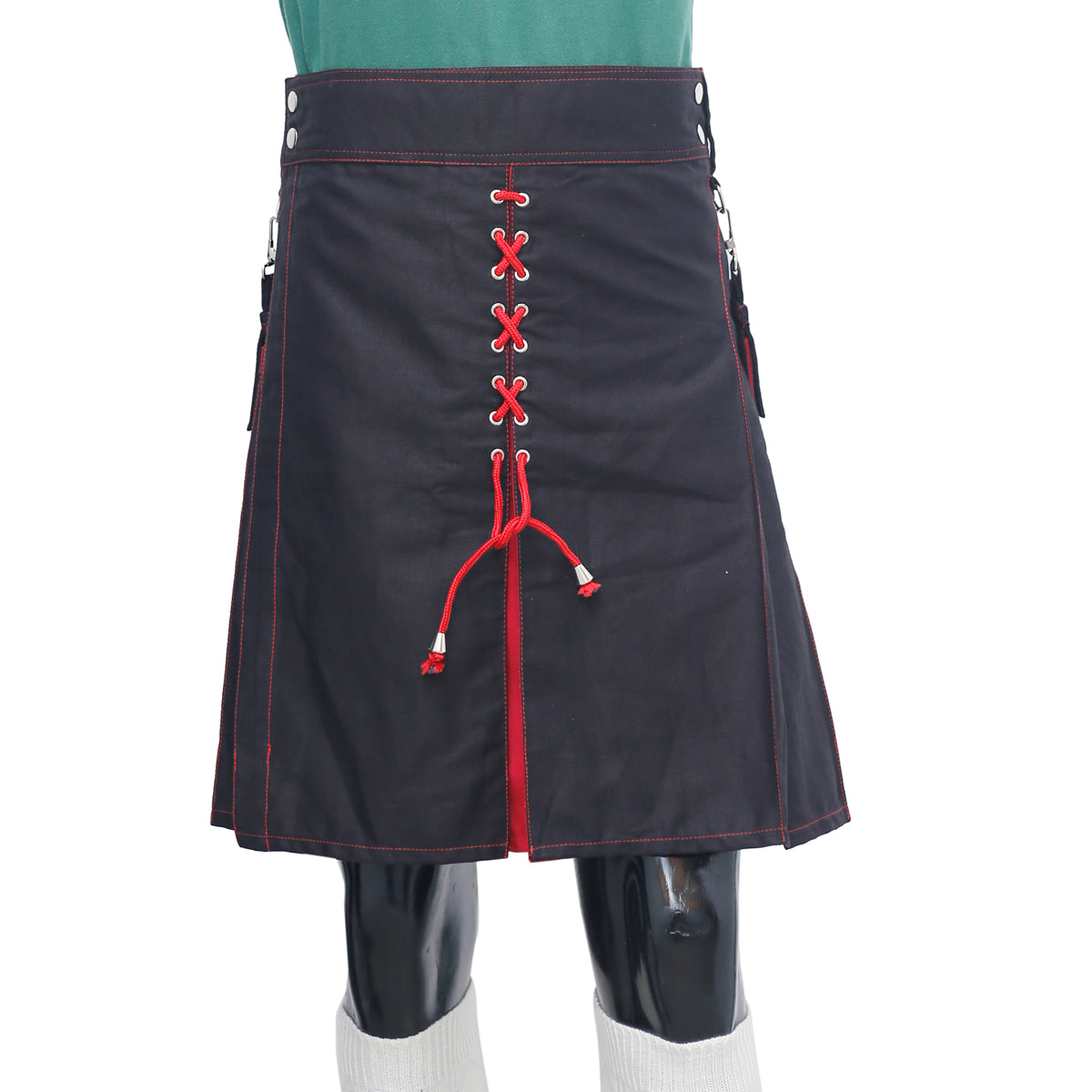 Hybrid Kilt Black and Red - Premium Quality