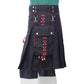 Hybrid Kilt Black and Red - Premium Quality
