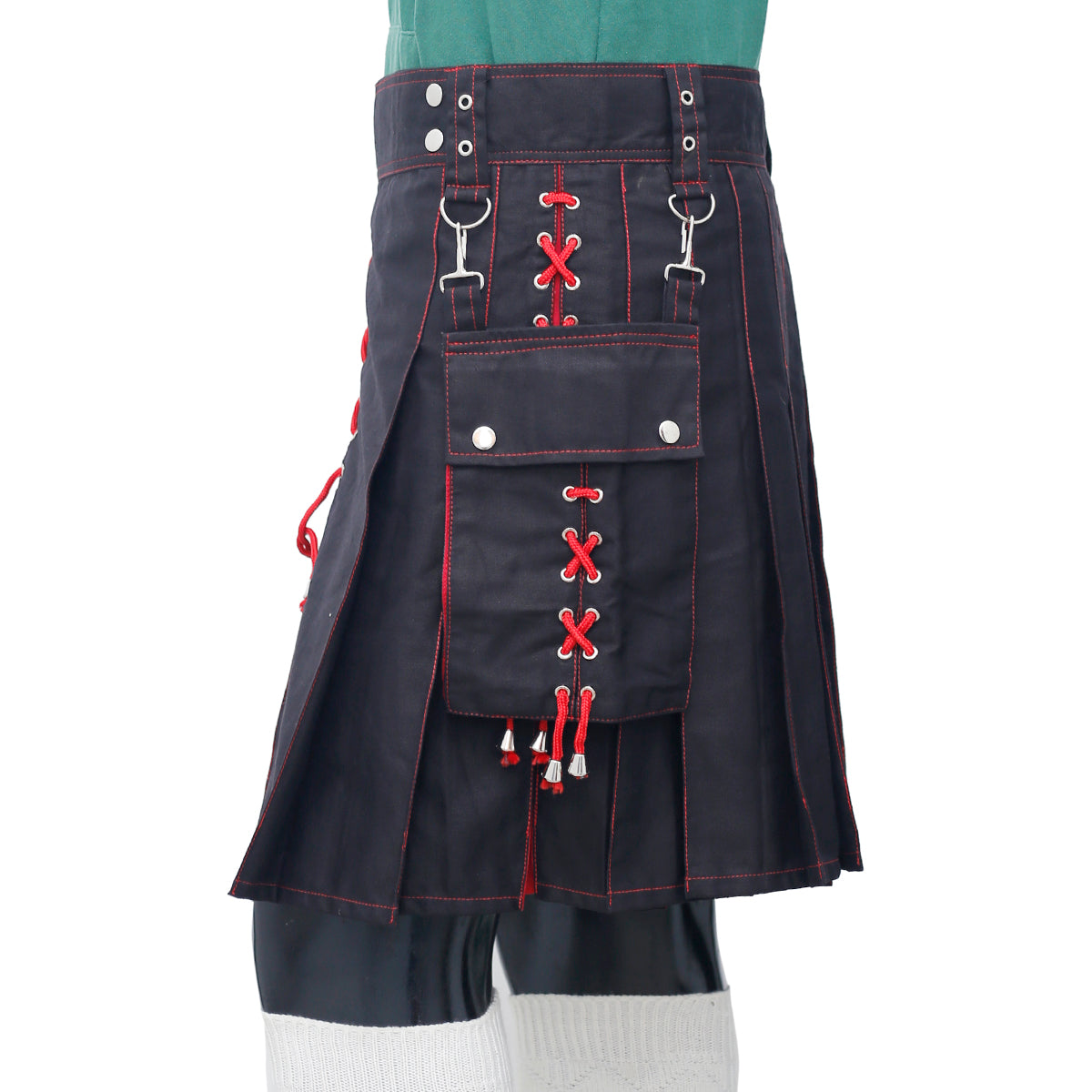 Hybrid Kilt Black and Red - Premium Quality