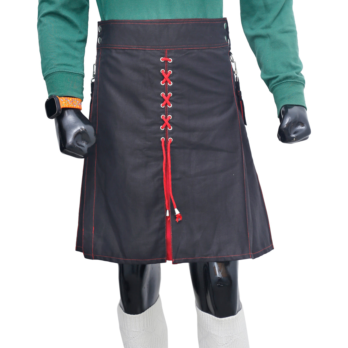 Hybrid Kilt Black and Red - Premium Quality