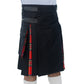 Hybrid Kilt Black and Royal Stewart Right