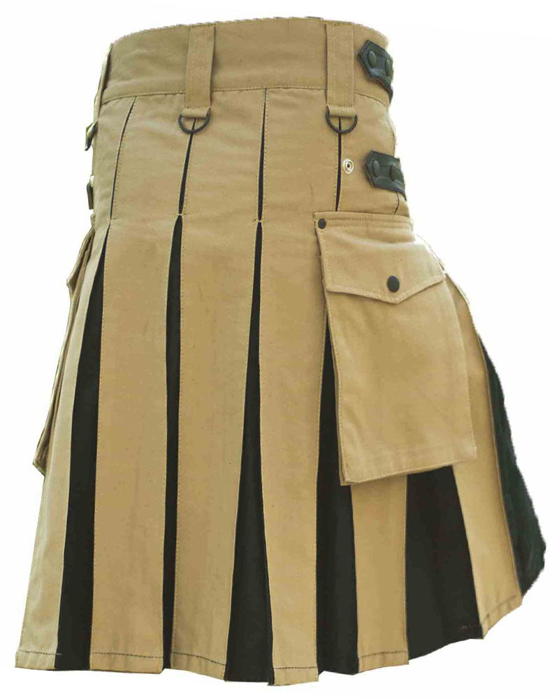 Hybrid Kilt Khaki and Black