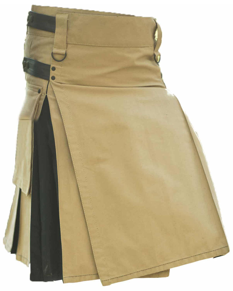 Hybrid Kilt Khaki and Black