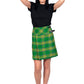 Irish Green Tartan Skirt Front Side