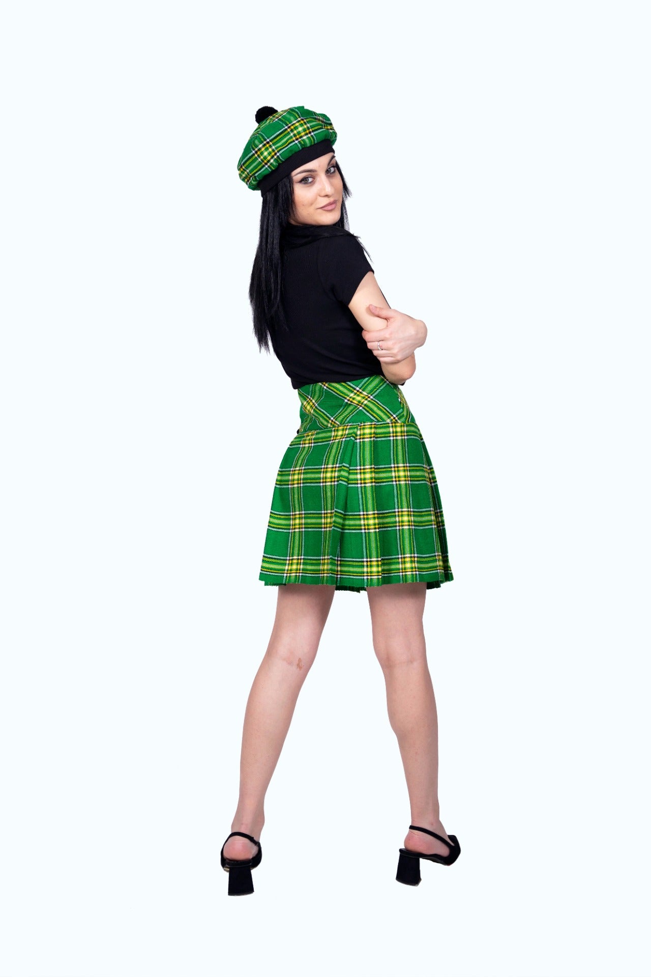 Irish Green Tartan Skirt Right Photo