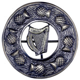 Irish Harp Badge Antique Kilt Fly Plaid Brooch