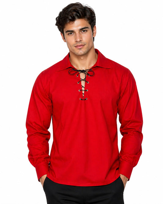 Jacobite Ghillie Kilt Shirt Red

