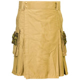 Khaki Hybrid Kilt for Men