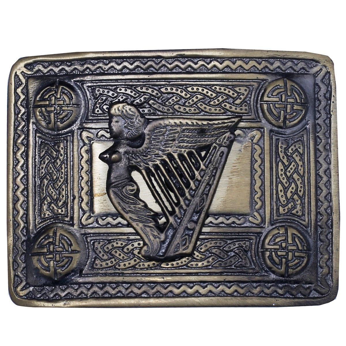 Lady Harp Badge Kilt Belt Buckle

