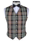 Lamont Weathered Tartan Vest Front