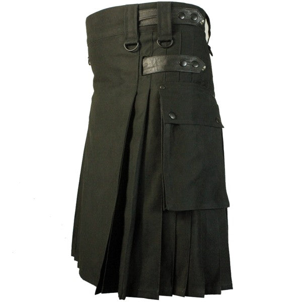 Leather Straps Fashion Utility Kilt