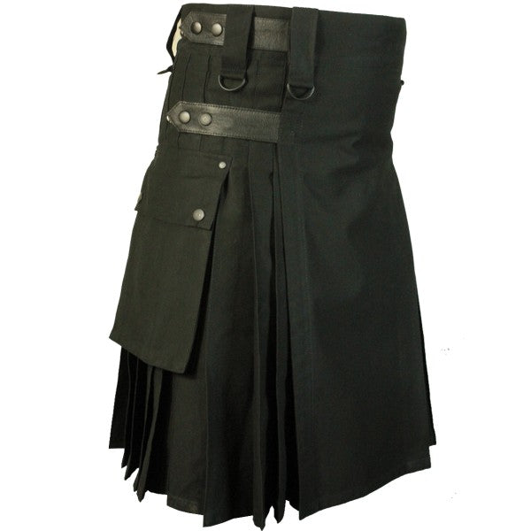 Leather Straps Fashion Utility Kilt