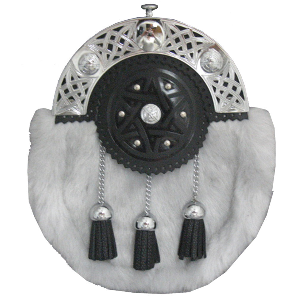 Light Grey Rabbit Fur Sporran