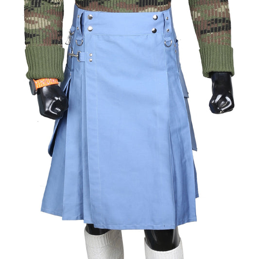 Light Sky Blue Utility Kilt