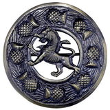 Lion Rampant Badge Antique Kilt Fly Plaid Brooch