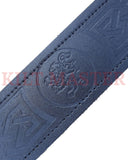 Lion Rampant Engraved Leather Kilt Belt