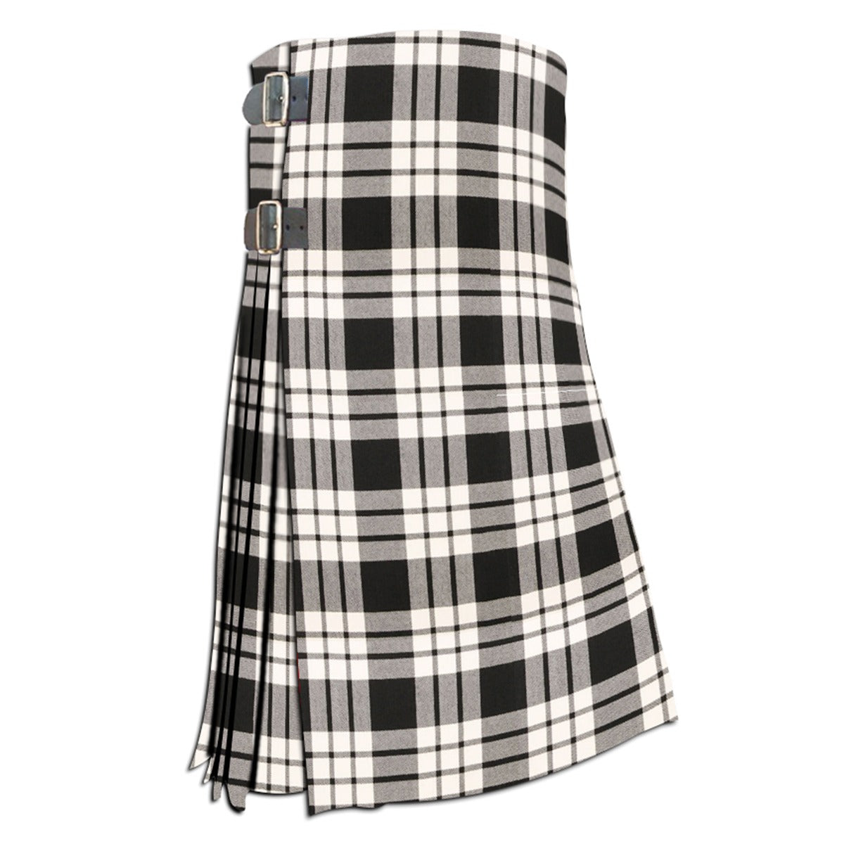 MacFarlane Black and White Modern Tartan Kilt