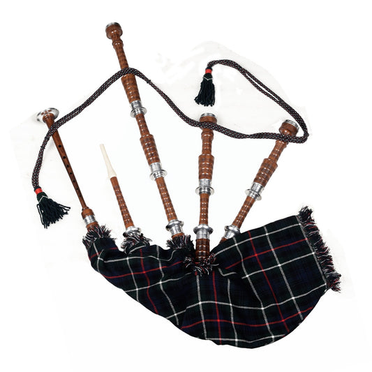 MacKenzie Modern Tartan Natural Finish Scottish Bagpipe