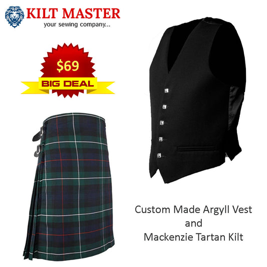 Mackenzie Tartan Kilt and Argyll Vest