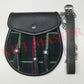 Mackenzie Tartan Leather Sporran with Chain