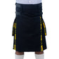 Macleod Of Lewis and Black Hybrid Kilt Front