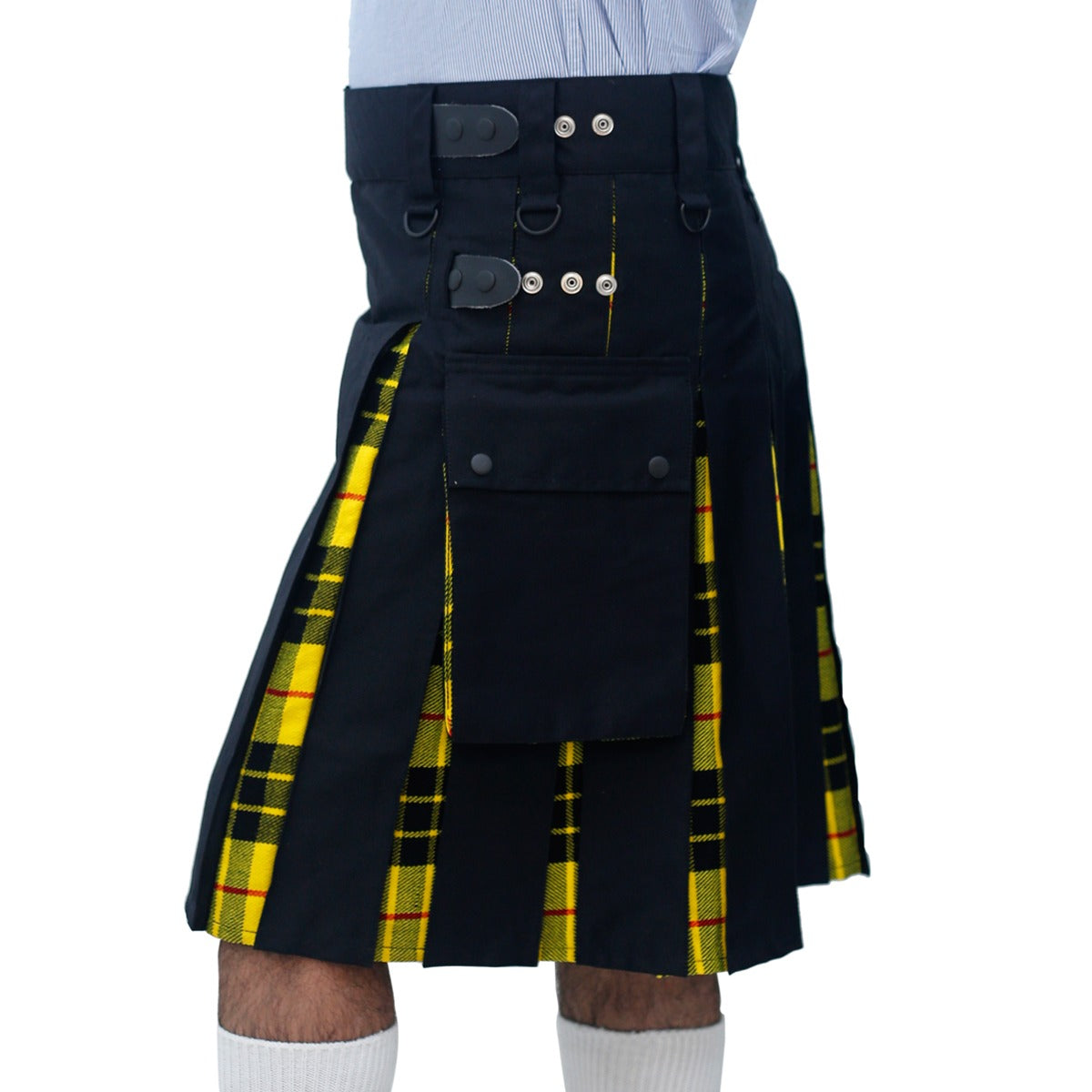 Macleod Of Lewis and Black Hybrid Kilt Left