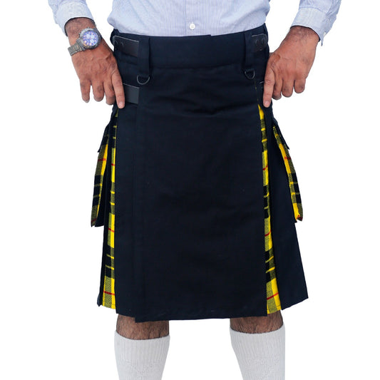 Macleod Of Lewis and Black Hybrid Kilt