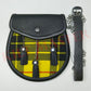Macleod of Lewis Tartan Leather Sporran with Chain