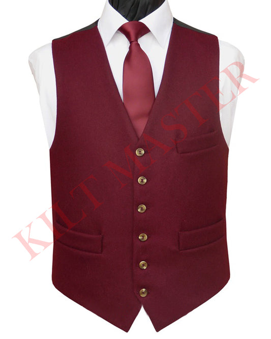 Maroon Kilt Vest