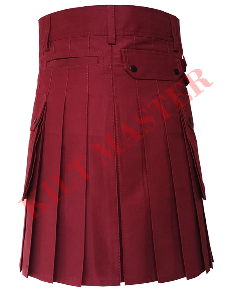 Maroon Utility Kilt