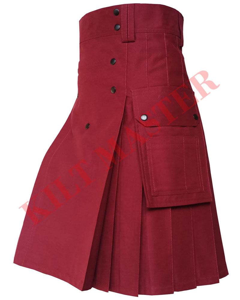 Maroon Utility Kilt