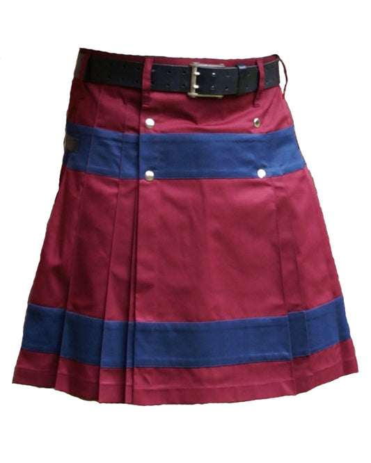 Custom Maroon Utility Kilt