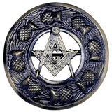 Masonic Badge Antique Kilt Fly Plaid Brooch