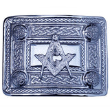 Masonic Badge Chrome Kilt Belt Buckle