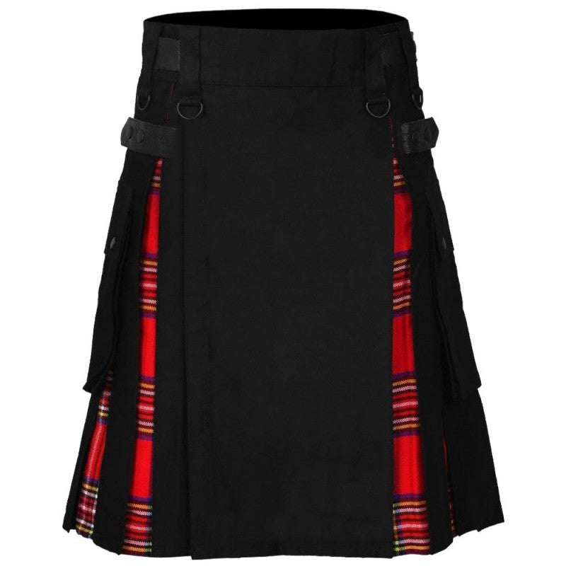 Hybrid Kilt Black and Royal Stewart
