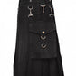 Mens Black Utility Kilt