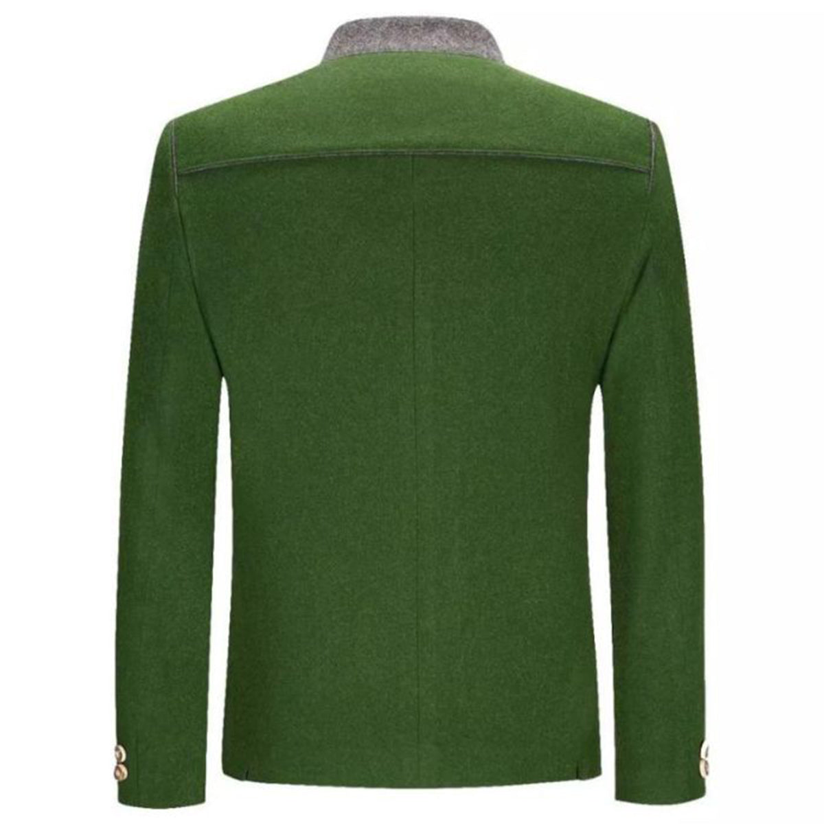 Men's Green Loden Trachten Jacket for Oktoberfest Tyrol Bavarian Back