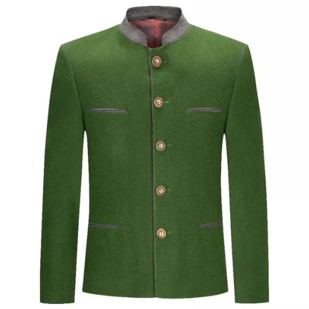 Mens Green Loden Trachten Jacket - for Oktoberfest Tyrol Bavarian