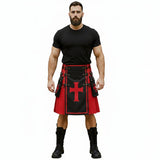Mens Red Crusader Cross Kilt